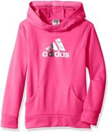 👧 adidas performance hoodie for girls in purple: active wear and girls' clothing logo