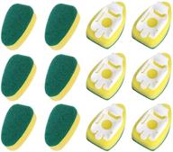 🧽 kitchen dish wand refills, supbec sponge brush heads, heavy duty cleaning sponge pads, replacement heads for pot and sink cleaning sponge - pack of 12 logo