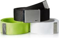 men's white nike belts with matte black hardware - accessorize in style logo