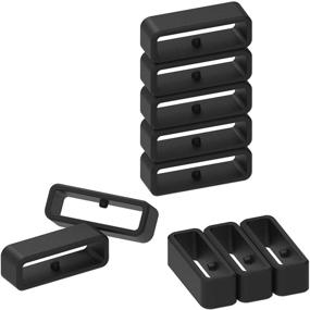 img 2 attached to 🔒 RuenTech Fastener Rings for Garmin Forerunner 945 & 935 Bands - 11 Pack Silicone Security Loop Band Holders