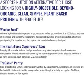 img 1 attached to 🌱 HealthForce SuperFoods Warrior Food, Vanilla: All-Natural, Plant-Based Protein Powder - Organic, Non-GMO, Vegan, Gluten Free - 1000g - 50 Servings