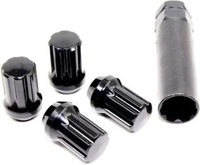 img 1 attached to 🔧 20-Piece Veritek Gloss Black Spline Drive Tuner Lug Nuts with Key - 14x1.5mm Size, 1.40 Inch Length for Custom Aftermarket Wheels