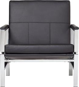 img 2 attached to 🪑 Modern Black Studio Designs Home Atlas Accent Chair – Elegant Bonded Leather for Living Room or Bedroom