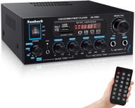 🔊 200w power home stereo amplifier receiver by sunbuck - wireless bluetooth, usb, sd card, fm radio, remote control, dual channel sound, ideal for theater entertainment, studio use (as-35bu) logo