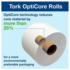 img 2 attached to 🧻 Tork 160090 Universal High Capacity Bath Tissue Roll with OptiCore, 2-Ply - 12 Rolls.