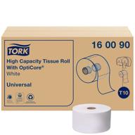 🧻 tork 160090 universal high capacity bath tissue roll with opticore, 2-ply - 12 rolls. logo