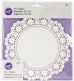img 1 attached to 🍽️ Wilton Greaseproof Doilies, 8-Inch Round White Circle, Pack of 16: Oil-resistant Decorative Liners for Tableware