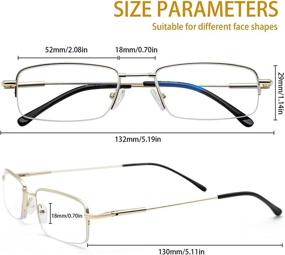 img 3 attached to 2-Pack Metal Frame Blue Light Blocking Reading Glasses for Men and Women - Say Goodbye to Eye Strain, Glare, and UV Ray with Anti-Eye Strain Computer Reading Glasses