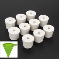 🔌 drilled natural rubber stopper #6 - pack of 10 for enjoyment логотип