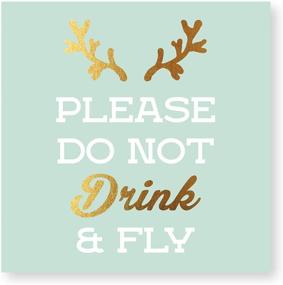 img 1 attached to 🍹 C.R. Gibson 20-Count Drink & Fly Paper Beverage Napkins, 3-Ply, 5"x5