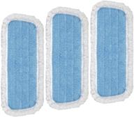 🧽 mexerris microfiber replacement heads: washable reusable mop refills for wet dry cleaning - blue 3 pack logo