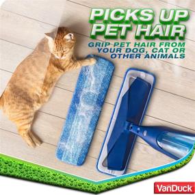 img 1 attached to 🧽 VanDuck Microfiber Cleaning Pads (3 Pack) - Compatible with Bona Mop, Rubbermaid, E-Cloth, Turbo Mop, Norwex - Ideal for Hardwood Floors - 18 Inch