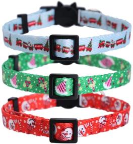 img 3 attached to Lamphyface 6 Pack Christmas Cat Collar with Bell: Breakaway & Adjustable Options for a Safe and Festive Feline Holiday Season