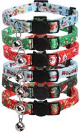 lamphyface 6 pack christmas cat collar with bell: breakaway & adjustable options for a safe and festive feline holiday season logo