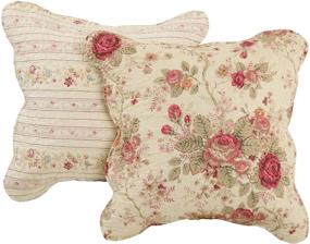 img 2 attached to 🌹 Barefoot Bungalow Antique Rose Quilt Set - Full/Queen (5 Piece) - Multi: A Stunning Touch of Vintage Elegance for your Bedroom