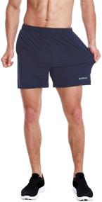 img 1 attached to 🏃 Stay Comfortable and Focused with EZRUN Men's 5-Inch Running Workout Shorts: Quick Dry, Lightweight, and Equipped with Liner and Zipper Pockets