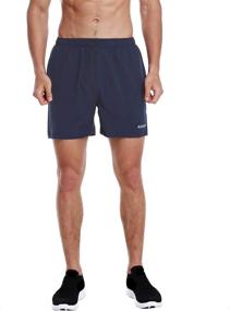 img 3 attached to 🏃 Stay Comfortable and Focused with EZRUN Men's 5-Inch Running Workout Shorts: Quick Dry, Lightweight, and Equipped with Liner and Zipper Pockets