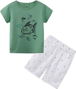 img 4 attached to 🦖 Dinosaur Boys' Clothing Sets for Deachala Toddler Clothes