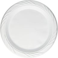 200 count white disposable plastic plates, 9 inch - blue sky logo