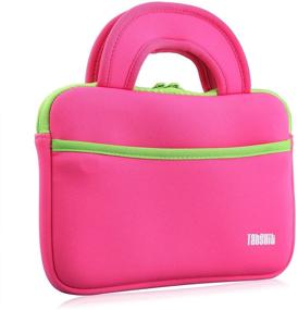 img 3 attached to 🎒 TabSuit 7" Tablet Sleeve Bag in Pink – Perfect Fit for Dragon Touch Y88X Pro/Y88X/M7 Kids Tablet, MatrixPad S7, Z1 Kids Tablet, iPad Mini 4 3 2 1, Galaxy Tab A 8.0 - Includes Accessory Pocket