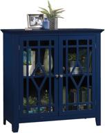 📸 sauder shoal creek display cabinet in stunning indigo blue finish: perfect for showcasing your treasured possessions логотип