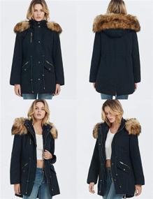 img 1 attached to 🧥 Stay Stylishly Warm this Winter with Geschallino Women's Fleece Line Coats with Faux Fur Hood and Pockets