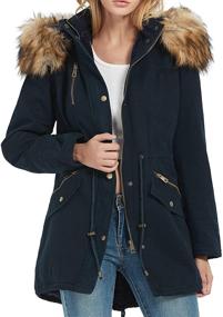 img 3 attached to 🧥 Stay Stylishly Warm this Winter with Geschallino Women's Fleece Line Coats with Faux Fur Hood and Pockets