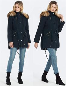 img 2 attached to 🧥 Stay Stylishly Warm this Winter with Geschallino Women's Fleece Line Coats with Faux Fur Hood and Pockets