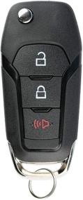 img 3 attached to 🔑 KeylessOption Uncut Ignition Flip Key Fob for Ford F150 F250 N5F-A08TAA: Convenient Keyless Entry Car Remote