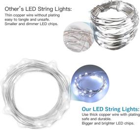 img 2 attached to LEDGLE 14 Pack Battery Operated Fairy Lights - Twinkle String Lights, Flexible Silver Wire for Wedding Bedroom Party Christmas Decorations (30LEDs-White)