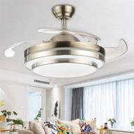 🔆 versatile 42-inch modern ceiling light with remote control: retractable blades, 3 color lighting, 3 speeds – perfect for living room, bedroom, dining room, & more! логотип