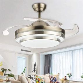 img 4 attached to 🔆 Versatile 42-Inch Modern Ceiling Light with Remote Control: Retractable Blades, 3 Color Lighting, 3 Speeds – Perfect for Living Room, Bedroom, Dining Room, & More!