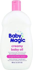 img 3 attached to 🍼 Baby Magic Creamy Baby Oil with Coconut Oil & Camelia Oil, Paraben-Free, Phthalate-Free, Sulfate-Free, Dye-Free, 16.5 fl. oz - Pack of 6