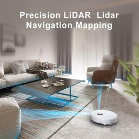 img 3 attached to Dreametech D9 Robot Vacuum and Mop Cleaner: Powerful 2-in-1 with Smart Lidar Navigation, 3000Pa Suction, and Alexa Compatibility