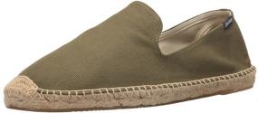 img 4 attached to Soludos Smoking Slipper Washed Canvas Men's Shoes