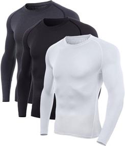 img 4 attached to SILKWORLD Long Sleeve Compression Base Layer Crewneck_3