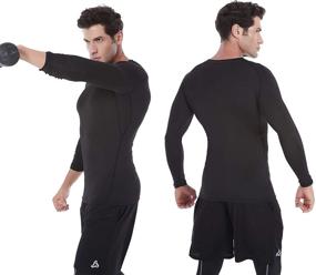 img 3 attached to SILKWORLD Long Sleeve Compression Base Layer Crewneck_3