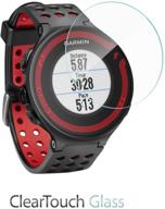 enhance and protect your garmin forerunner 235 with boxwave cleartouch glass screen protector - durability and clarity in 9h tempered glass logo