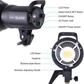 img 1 attached to 💡 Годокс SL-60 Светодиодный видео-свет: Просветите ваши видео с помощью дневной балансировки освещения