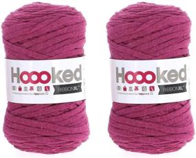 img 4 attached to 🧶 Hoooked Ribbon XL Yarn (2 Pack) - Luxurious Crazy Plum (RXL SP4)