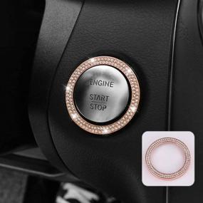 img 4 attached to 🚀 Enhance Your Mercedes-Benz Experience with TopDall Crystal Bling Auto Start Engine Ignition Button Knob Ring Rose Gold Sticker