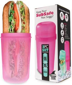 img 4 attached to SubSafe Sandwich Plastic Container Coolers Storage & Organization