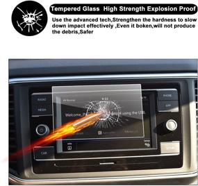 img 3 attached to 2018 Atlas Discover Media Car Navigation Protector: Clear Tempered Glass Film for Eye Protection (6.5 Inch)