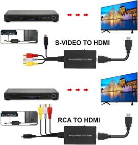 img 3 attached to Конвертер S-Video в HDMI - Поддерживает 1080P/720P, совместим с ПК, ноутбуком, Xbox, PS3, 🔌 проигрывателем DVD - Преобразует S-Video и 3RCA CVBS Composite в аудио-видео (S-Video и 3RCA Female)