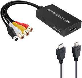 img 4 attached to Конвертер S-Video в HDMI - Поддерживает 1080P/720P, совместим с ПК, ноутбуком, Xbox, PS3, 🔌 проигрывателем DVD - Преобразует S-Video и 3RCA CVBS Composite в аудио-видео (S-Video и 3RCA Female)