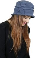 fashionable fleece flower cloche hat for 👒 women: cancer headwear & chemo ladies head coverings logo