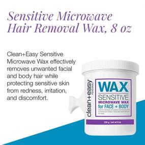 img 2 attached to 🔥 Sensitive Microwave Wax for Facial and Full Body Waxing - Clean + Easy, 8 oz