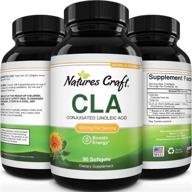 🌱 pure cla weight loss supplement safflower oil by natures craft: natural diet pills to boost metabolism and burn belly fat - best 1000 mg cla softgels with conjugated linoleic acid complex for men and women logo