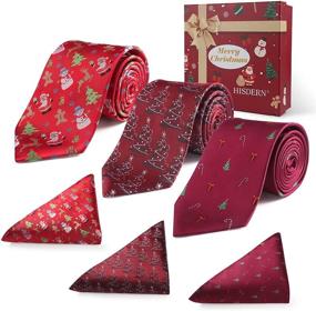 img 3 attached to Коллекция галстуков к рождественским праздникам Handkerchief