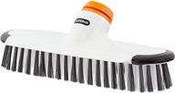 superio deck scrub brush head: heavy duty stiff bristles, grout scrubber with scraper for hot tub, pool, granite tiles, bathroom, patio, kitchen, wall & deck - refill brush head included logo